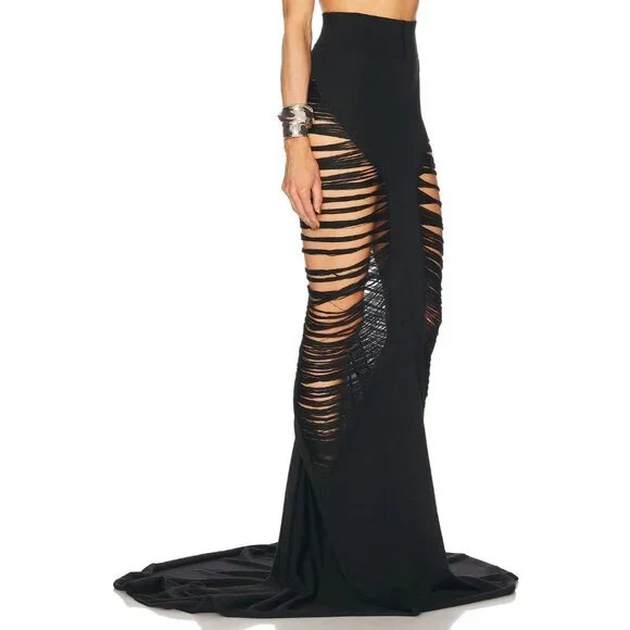 Rick Owens Tanja Skirt in Black Maxi - Picture 2 of 5